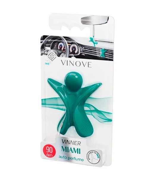 [MR&MRS FRAGRANCE] Дизайнерский ароматизатор для автомобиля VINOVE VINNER зеленый MIAMI | МАЙМИ