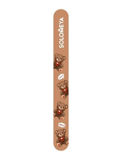 [SOLOMEYA] Пилка для ногтей Kawaii bears 180/220 / Kawaii bears Nail File, 1 шт. 