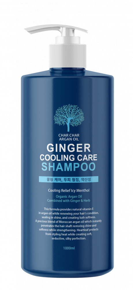 [Char Char] Шампунь для волос УКРЕПЛЯЮЩИЙ/ОХЛАЖДАЮЩИЙ ARGAN OIL GINGER COOLING CARE SHAMPOO, 1000 мл