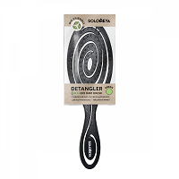 [SOLOMEYA] Подвижная био-расческа для волос ЧЕРНАЯ Solomeya Detangling bio hair brush Black , 1 шт