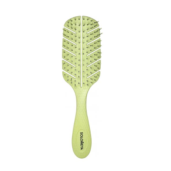 [SOLOMEYA] Массажная био-расческа для волос ЗЕЛЕНАЯ МИНИ Solomeya Scalp massage bio hair brush mini Green, 1 шт.