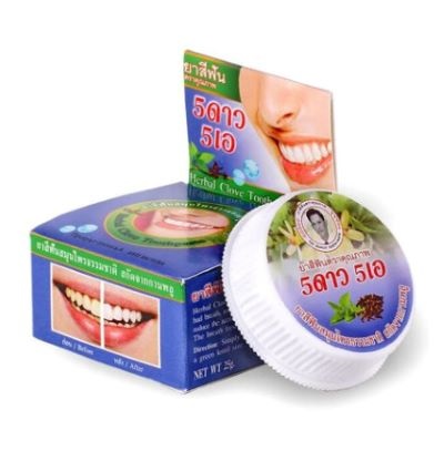 [5 STARCOSMETICS] Зубная паста 5 Star 5 отбеливающая Гвоздика синяя 25 гр