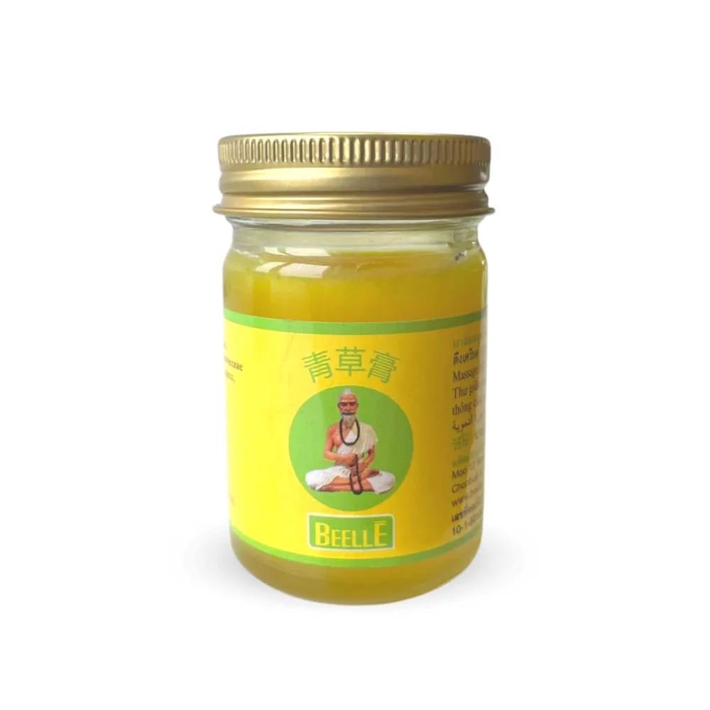 Тайский бальзам для тела массажный Mho Shee Woke Beelle желтый, 50 г