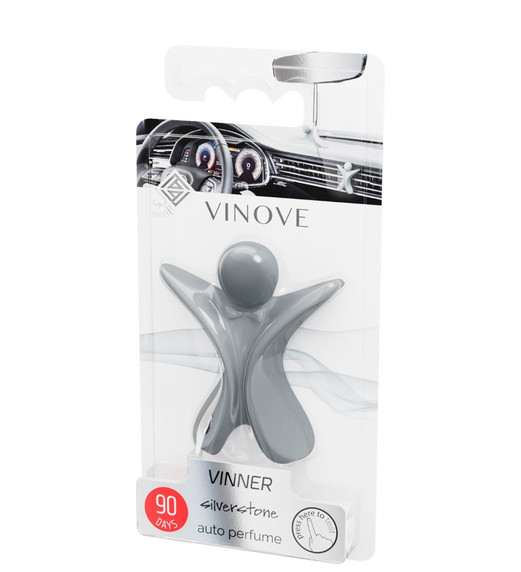 [MR&MRS FRAGRANCE] Дизайнерский ароматизатор для автомобиля VINOVE VINNER серебристый SILVERSTONE | СИЛЬВЕРСТОУН