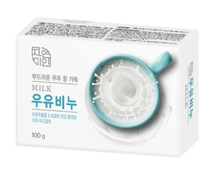 [MUKUNGHWA КОРЕЯ] Смягчающее туалетное мыло с молоком и маслом жожоба "Pure Milk Soap" 100 г