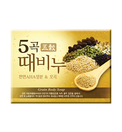 [MUKUNGHWA КОРЕЯ] Отшелушивающее и питающее мыло для тела с 5 злаками "Grain Body Soap" 100 г