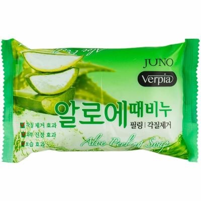 [JUNO] Мыло-пилинг для лица и тела с экстрактом алоэ VERPIA 150г 