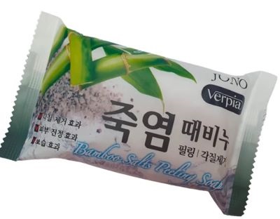[JUNO] Мыло-пилинг для лица и тела с экстрактом соли бамбука VERPIA 150г