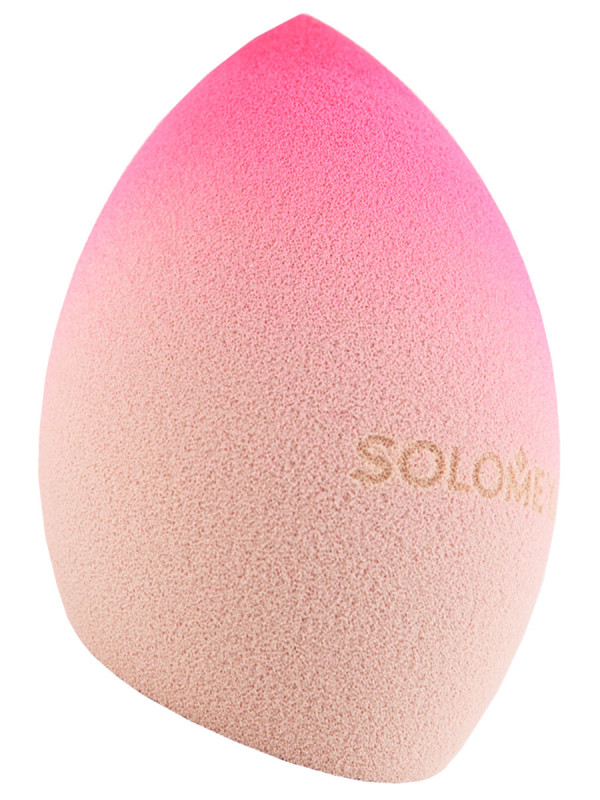 [SOLOMEYA] Косметический спонж для макияжа со срезом РОЗОВЫЙ ГРАДИЕНТ  Solomeya Flat End blending sponge, Pink Gradient
