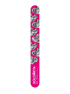 [SOLOMEYA] Пилка для ногтей Zebra pattern 180/220 / Zebra pattern Nail File, 1 шт. 