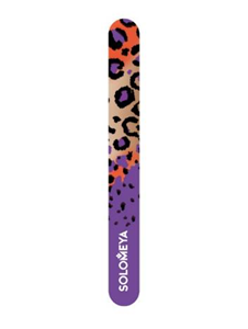 [SOLOMEYA] Пилка для ногтей Leo pattern 180/220 / Leo pattern Nail File, 1 шт. 