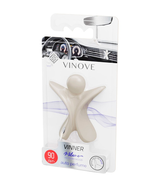 [MR&MRS FRAGRANCE] Дизайнерский ароматизатор для автомобиля VINOVE VINNER белый MILANO | МИЛАН
