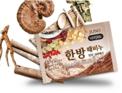 [JUNO] Мыло-пилинг для лица и тела с экстрактом восточных трав VERPIA 150г