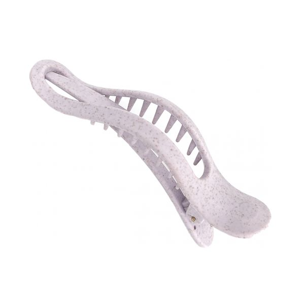 [SOLOMEYA] Крабик для волос из натуральной пшеницы ЛИЛОВЫЙ в форме банана Solomeya Straw Banana Hair Clip Lilac, 1 шт