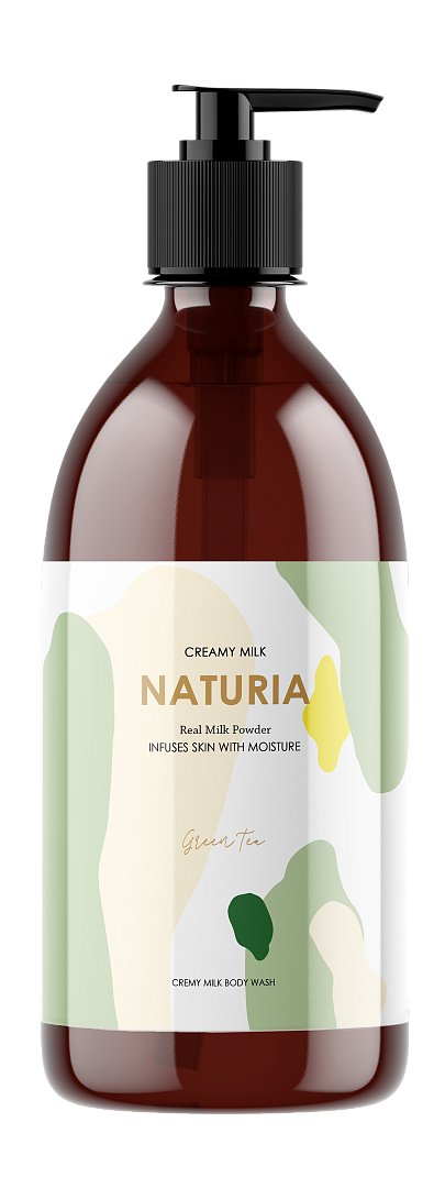 [NATURIA] Гель для душа ЗЕЛЕНЫЙ ЧАЙ Creamy Milk Body Wash - Green tea, 750 мл