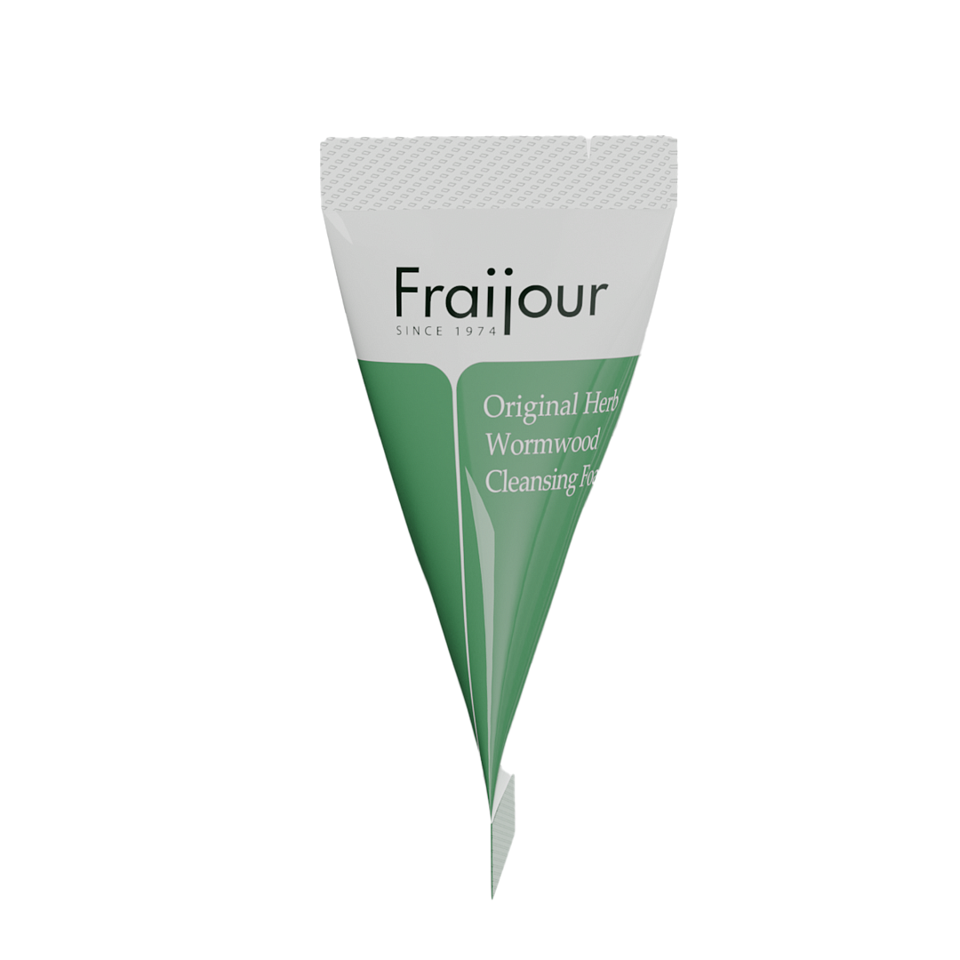 [Fraijour] НАБОР Пенка для умывания РАСТИТЕЛЬНЫЕ ЭКСТРАКТЫ Original Herb Wormwood Cleansing Foam, 20шт*5 мл
