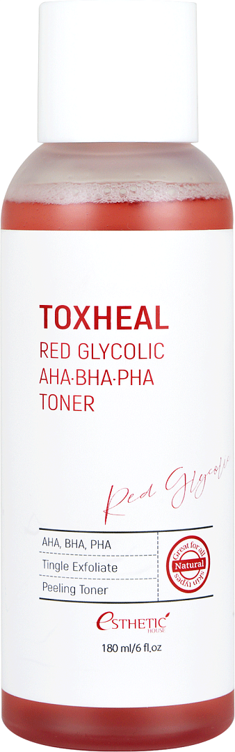 [ESTHETIC HOUSE] Тонер для лица TOXHEAL RED GLYCOLIC AHA, BHA, PHA TONER, 180 мл