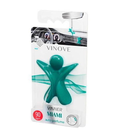 [MR&MRS FRAGRANCE] Дизайнерский ароматизатор для автомобиля VINOVE VINNER зеленый MIAMI | МАЙМИ