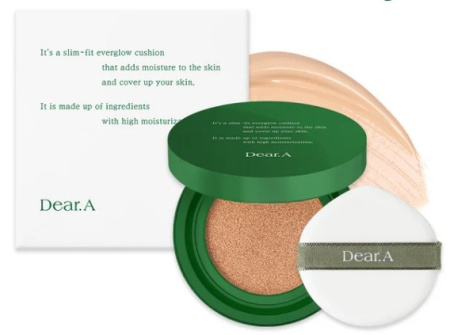 [Dear.A] Тональный кушон ОТТЕНОК 21 Slim Fit Everglow Cushion 21 Vanilla, 10 гр