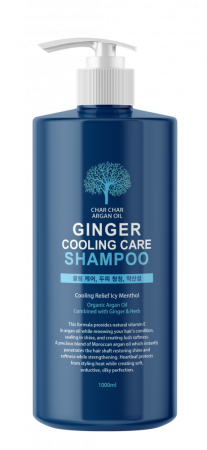 [Char Char] Шампунь для волос УКРЕПЛЯЮЩИЙ/ОХЛАЖДАЮЩИЙ ARGAN OIL GINGER COOLING CARE SHAMPOO, 1000 мл