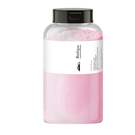 [Bathpa] Соль для ванны ПЕНЯЩАЯСЯ/РОЗА Bathpa Australian Salt Bubble - Soft Rosy, 500 гр
