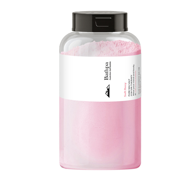 [Bathpa] Соль для ванны ПЕНЯЩАЯСЯ/РОЗА Bathpa Australian Salt Bubble - Soft Rosy, 500 гр