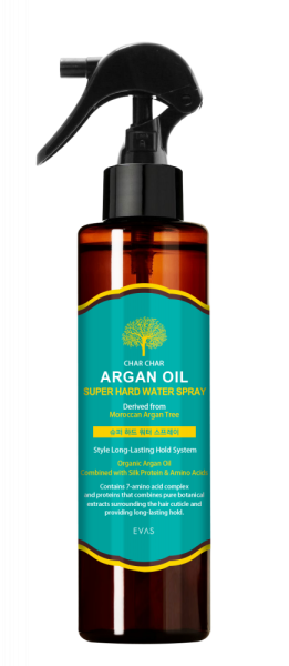[Char Char] Спрей для укладки волос АРГАНОВОЕ МАСЛО Argan Oil Super Hard Water Spray, 250 мл