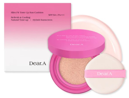 [Dear.A] Тональный кушон ОТТЕНОК 01 Slim Fit Tone Up Sun Cushion 01 Apricot, 15 мл