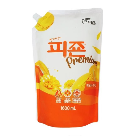 [PIGEON КОРЕЯ] Кондиционер для белья "PIGEON" (с ароматом «Жёлтая мимоза»)  2,1 л, мягкая упаковка с крышкой