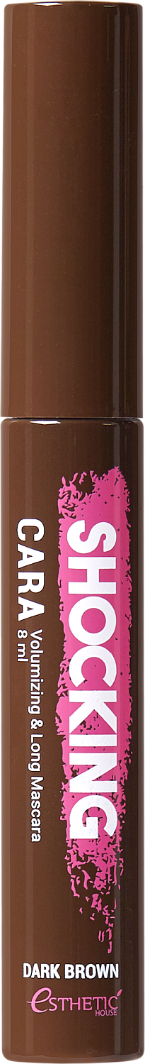 [ESTHETIC HOUSE] Тушь для ресниц КОРИЧНЕВАЯ Shocking Cara Volumizing&Long Mascara (Dark Brown), 8 мл