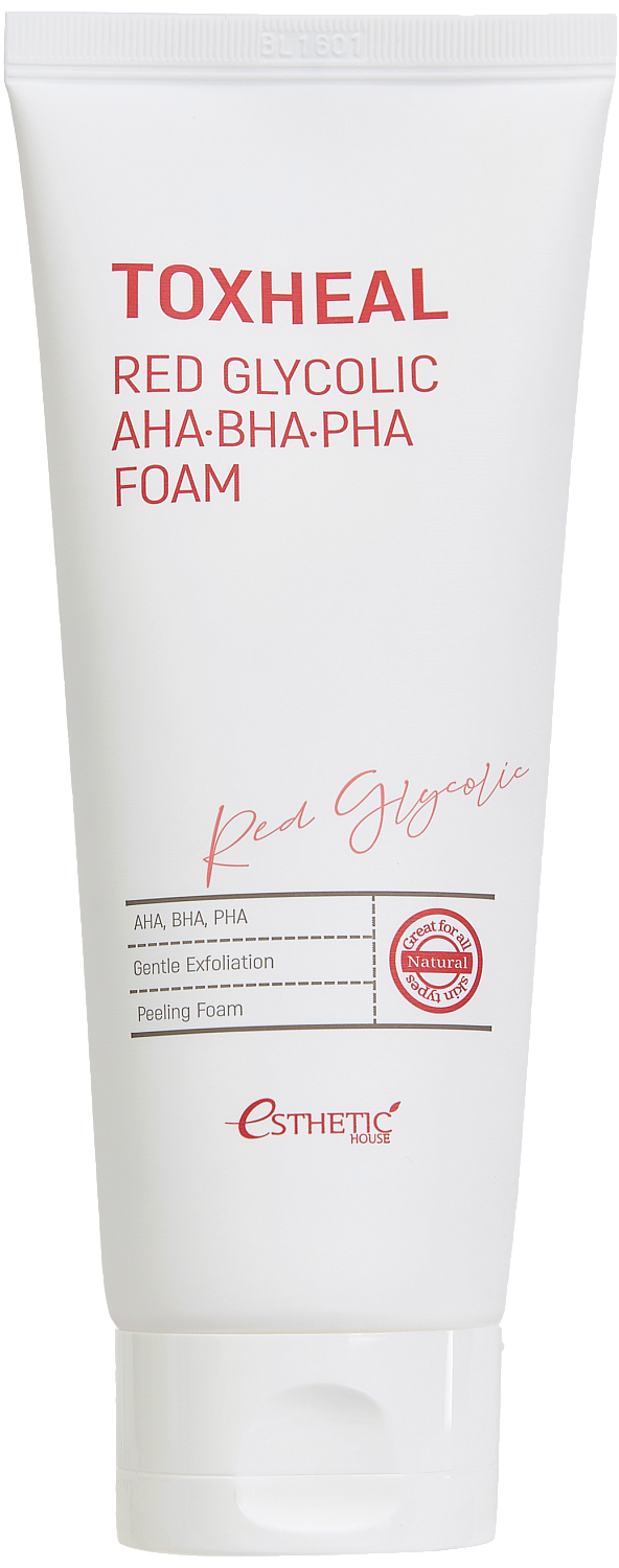 [ESTHETIC HOUSE] Пенка для умывания TOXHEAL RED GLYCOLIC AHA, BHA, PHA FOAM, 150 мл