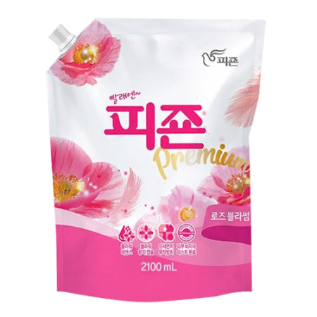 [PIGEON КОРЕЯ] Кондиционер для белья "PIGEON" (с ароматом «Розовый сад») 2,1 л, мягкая упаковка с крышкой