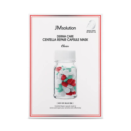 [JMSOLUTION] НАБОР Тканевая маска С ЦЕНТЕЛЛОЙ Derma Care Centella Repair Capsule Mask, 10 шт*30мл