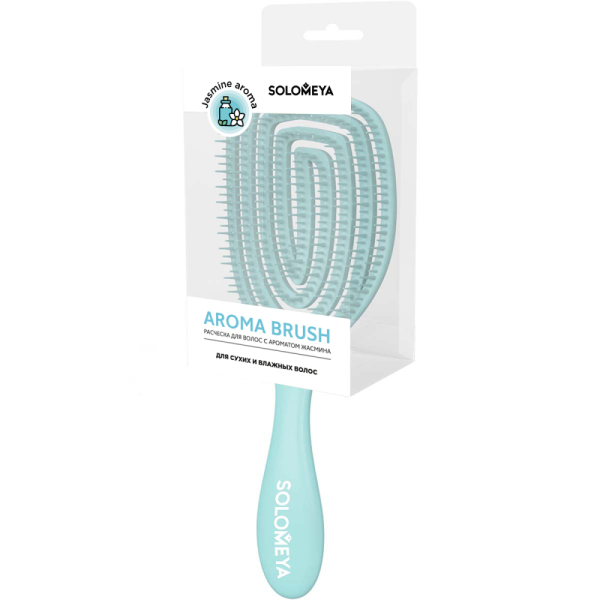 [SOLOMEYA] Расческа для сухих и влажных волос АРОМАТ ЖАСМИНА Solomeya Wet Detangler Brush Oval Jasmine, 1 шт.