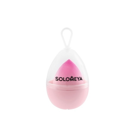 [SOLOMEYA] Большой косметический спонж для макияжа Розовый Градиент / Large Flat End blending sponge Pink Gradient, 1 шт