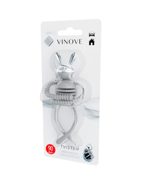 [MR&MRS FRAGRANCE] Дизайнерский ароматизатор для автомобиля TVISTER серебристый SILVERSTONE | СИЛЬВЕРСТОУН