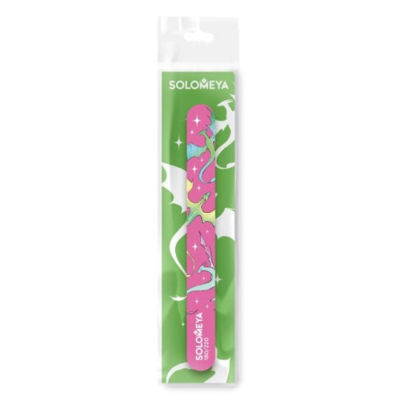 [SOLOMEYA] Пилка для ногтей Lil dragons 180/220 / Lil dragons  Nail File, 1 шт.