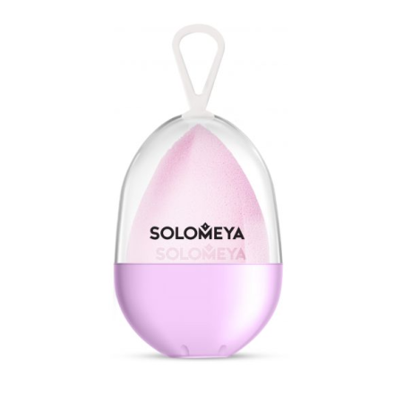 [SOLOMEYA] Косметический спонж для макияжа со срезом ЛИЛОВЫЙ  Solomeya Flat End blending sponge, lilac, 1 шт