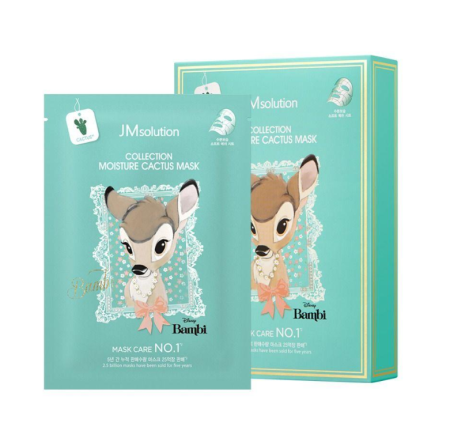 [JMSOLUTION] НАБОР Увлажняющая тканевая маска в новом дизайне С ЭКСТРАКТОМ КАКТУСА Collection Moisture Cactus Mask 10 шт*30 мл