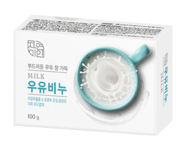 [MUKUNGHWA КОРЕЯ] Смягчающее туалетное мыло с молоком и маслом жожоба "Pure Milk Soap" 100 г