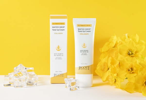 [JIGOTT] Крем для лица увлажняющий КОЛЛАГЕН Ultimate Real Collagen Water Drop Tone Up Cream, 50 мл