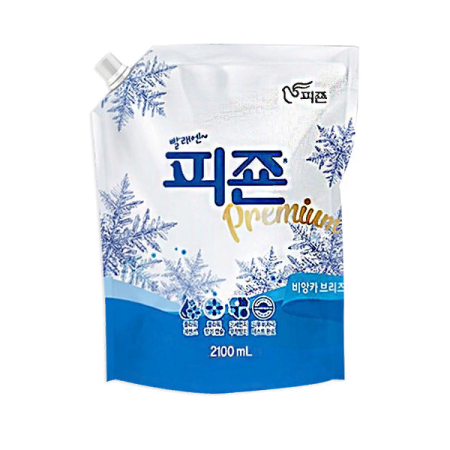 [PIGEON КОРЕЯ] Кондиционер для белья "PIGEON" (с ароматом «Голубое небо») 2,1 л, мягкая упаковка с крышкой