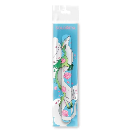 [SOLOMEYA] Пилка для ногтей Flower dragon 180/220 / Flower dragon Nail File, 1 шт.