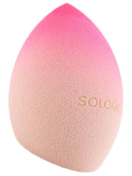 [SOLOMEYA] Косметический спонж для макияжа со срезом РОЗОВЫЙ ГРАДИЕНТ  Solomeya Flat End blending sponge, Pink Gradient