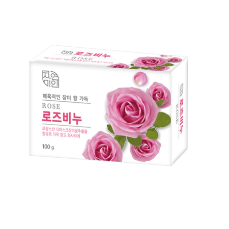 [MUKUNGHWA КОРЕЯ] Мыло туалетное ДАМАССКАЯ РОЗА Rose Beauty Soap, 100 гр