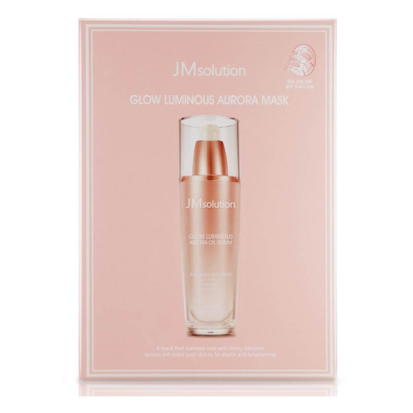 [JMSOLUTION] НАБОР Тканевая маска С ЖЕМЧУГОМ Glow Luminous Aurora Mask, 10 шт*30мл