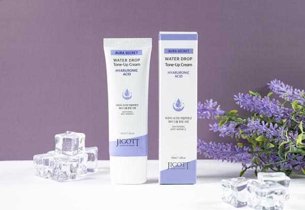 [JIGOTT] Крем для лица увлажняющий ГИАЛУРОН Aura Secret Hyaluronic Acid Water Drop Tone Up Cream, 50 мл