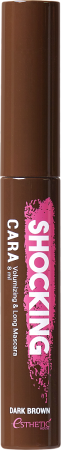 [ESTHETIC HOUSE] Тушь для ресниц КОРИЧНЕВАЯ Shocking Cara Volumizing&Long Mascara (Dark Brown), 8 мл