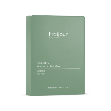 [Fraijour] НАБОР Тканевая маска для лица РАСТИТЕЛЬНЫЕ ЭКСТРАКТЫ Original Herb Wormwood Sheet Mask, 5 шт * 23 мл