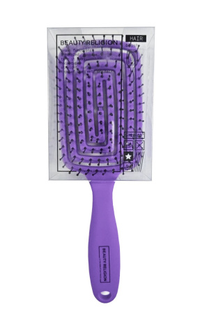 [BEAUTY RELIGION] Расческа массажная/распутывающая ФИОЛЕТОВАЯ мини формат Massage Brush mini purple, 1 шт